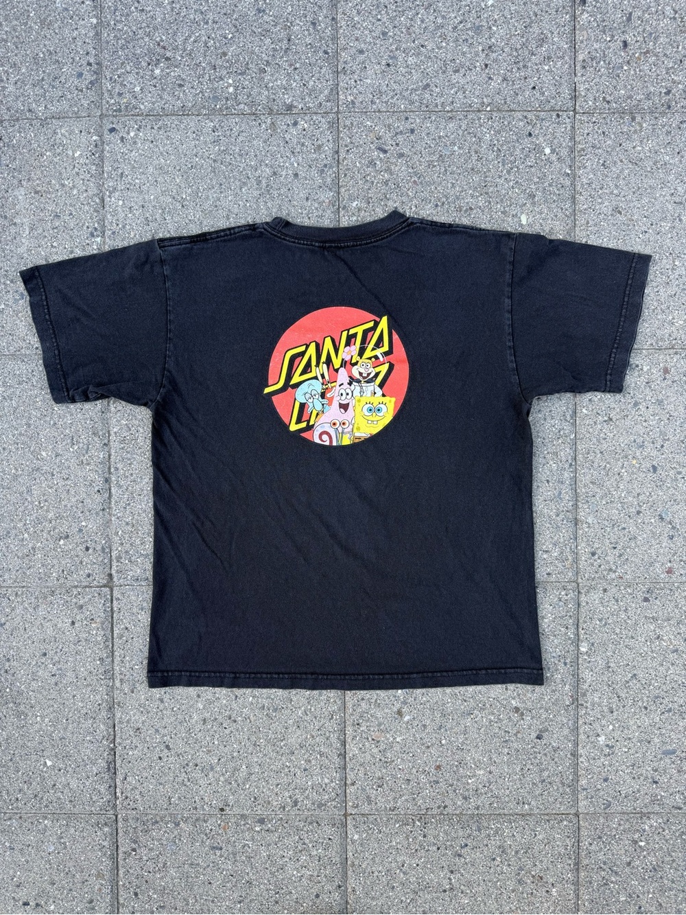 Santa Cruz Skateboards x SpongeBob Black Graphic Tee • YXL